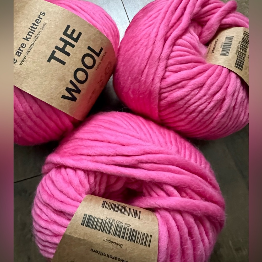 We Are Knitters Pink Wool Yarn in Bubblegum Colour